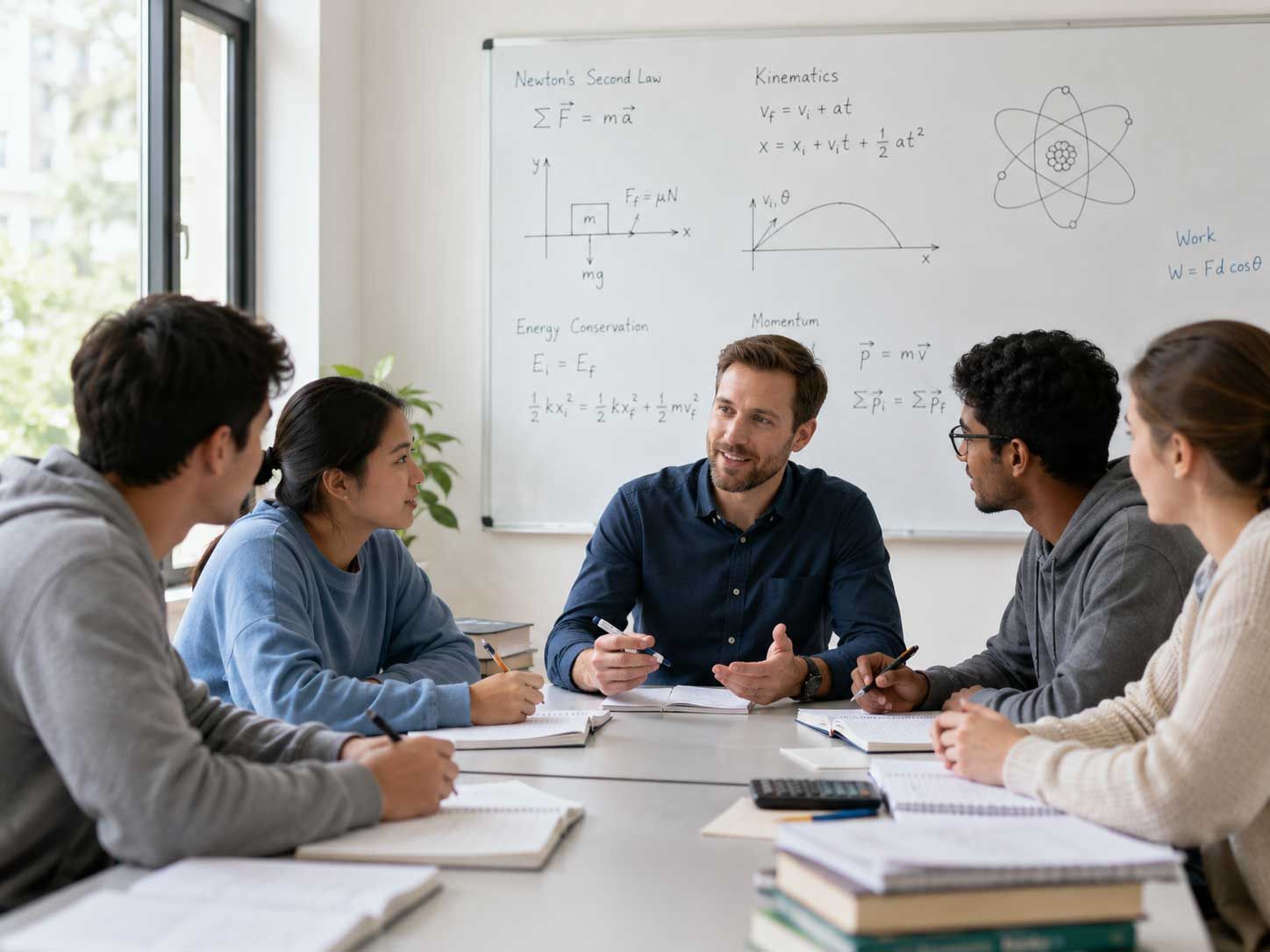 Schüler bei der Physik-Nachhilfe