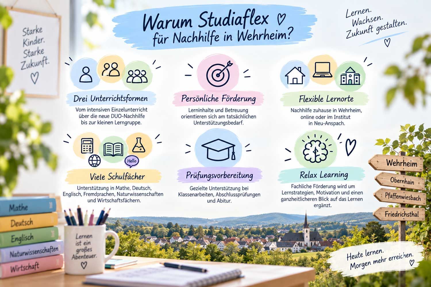 Prüfungsvorbereitung Klassenarbeiten Abschlussprüfungen Abitur in Wehrheim