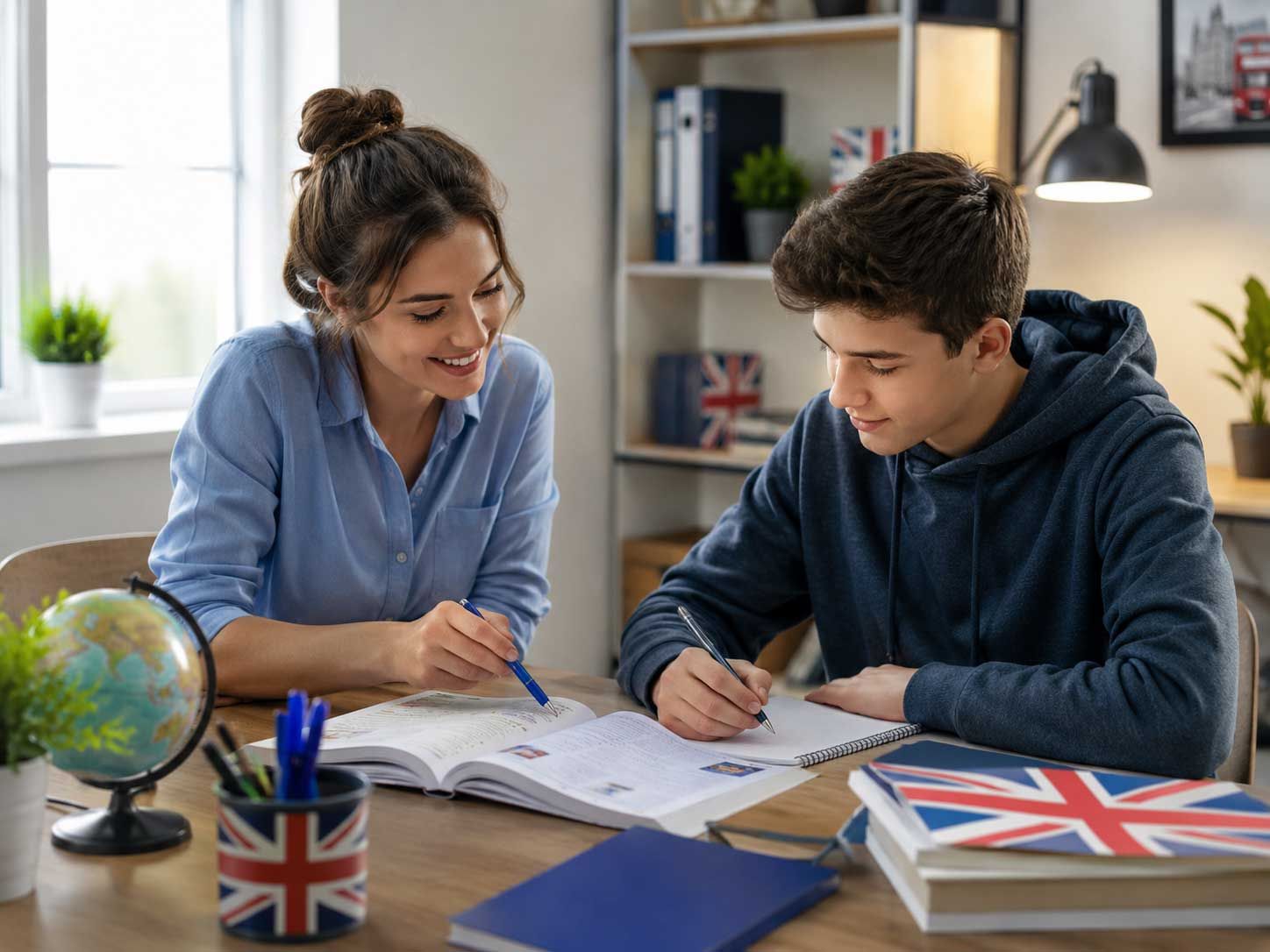Schüler bei der Englisch-Nachhilfe