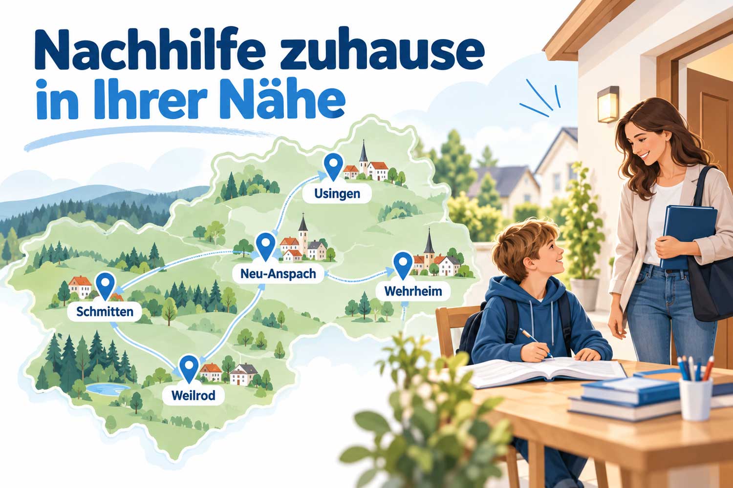 Nachhilfe Zu Hause in Neu Anspach, Schmitten, Usingen, Wehrheim und Weilrod